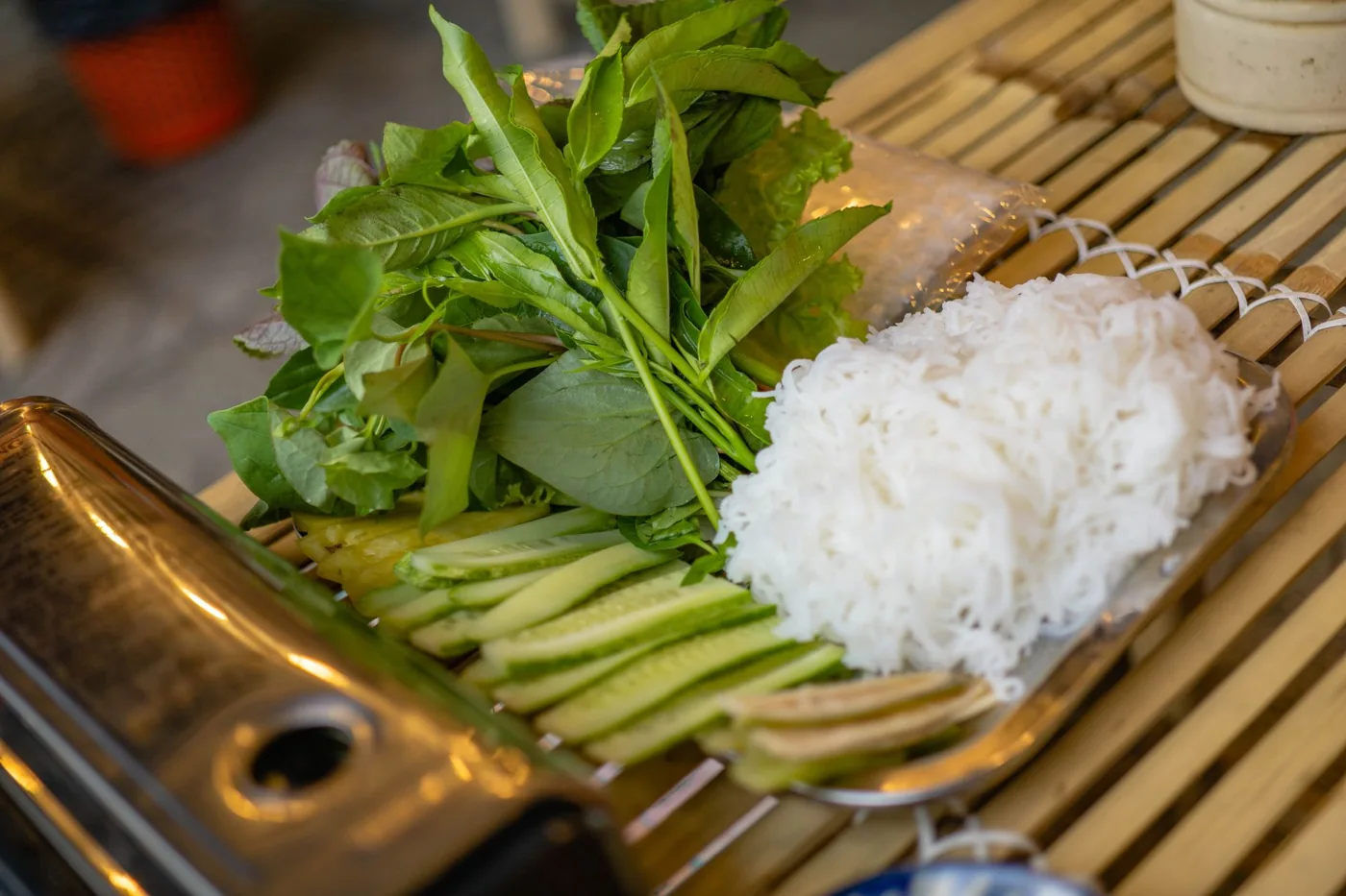 Serving inspiration for Cold Sesame Cucumber Rice Noodles