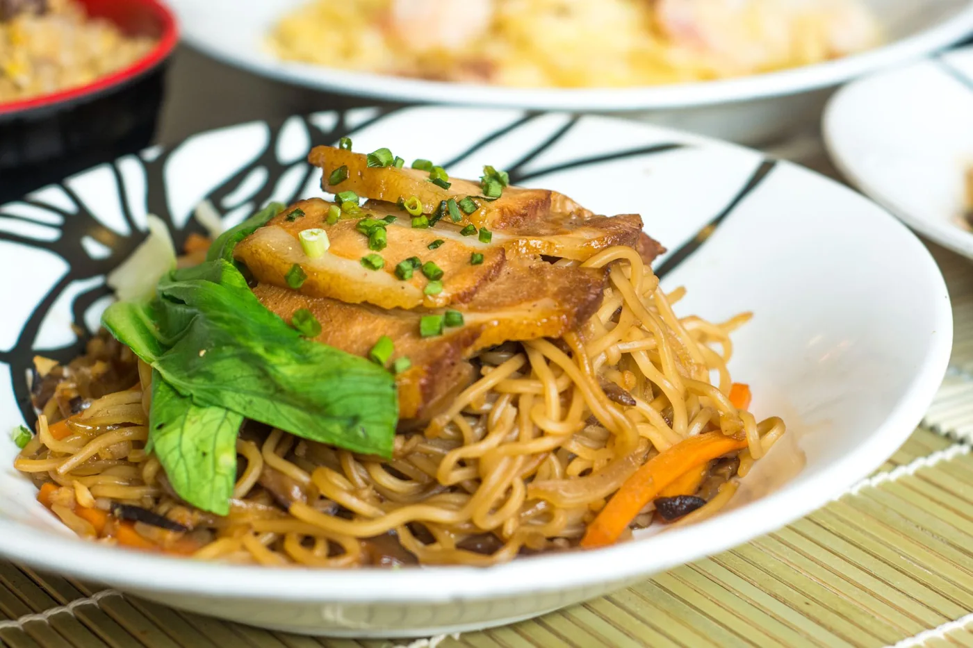Serving inspiration for Crispy Pork Peanut Noodles
