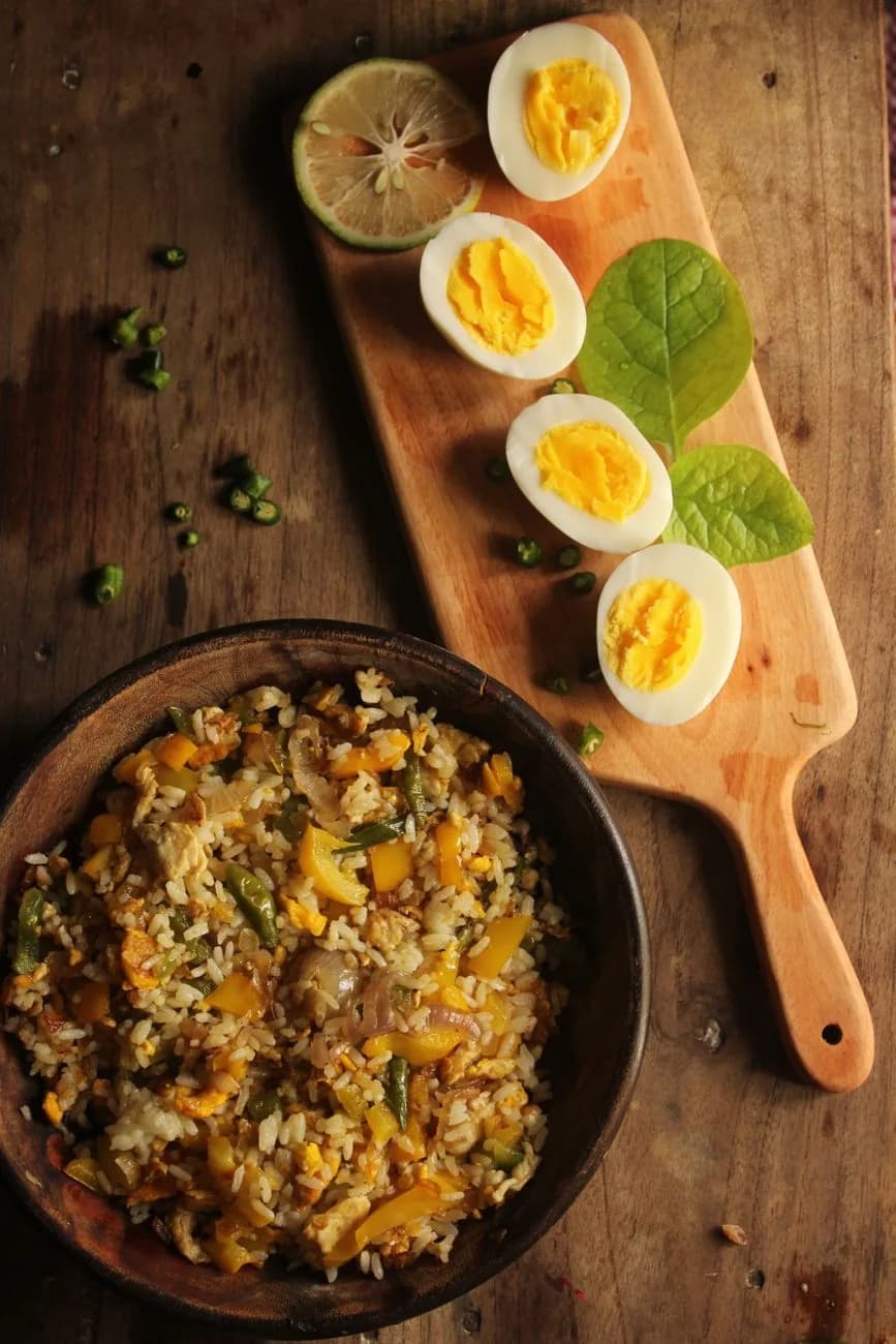 Serving inspiration for Egg Pea Fried Rice