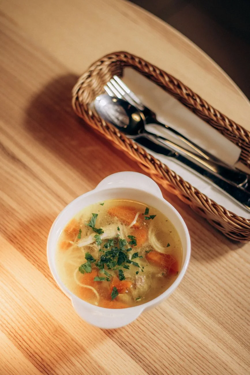 Serving inspiration for Ginger Chicken Cabbage Soup