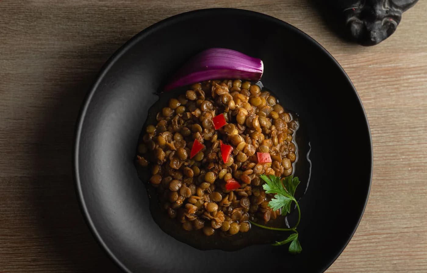 Serving inspiration for Lentil Mushroom Shepherd Bowls