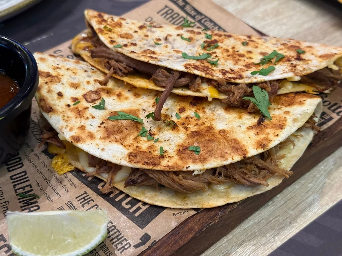 Serving inspiration for Loaded Beef Quesadillas