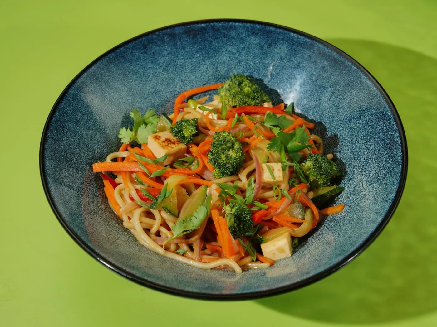 Serving inspiration for Peanut Tofu Cabbage Noodles