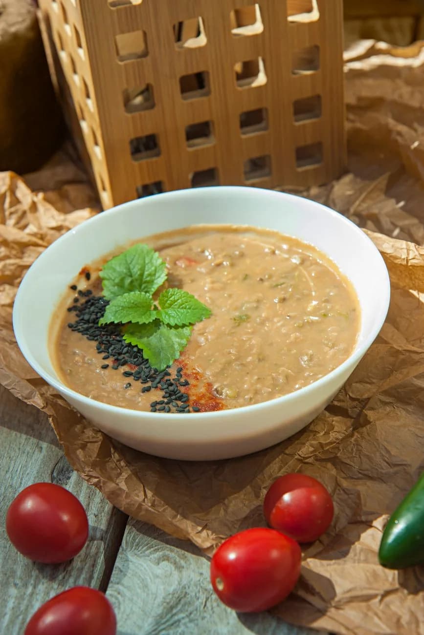 Serving inspiration for Red Lentil Coconut Carrot Pot