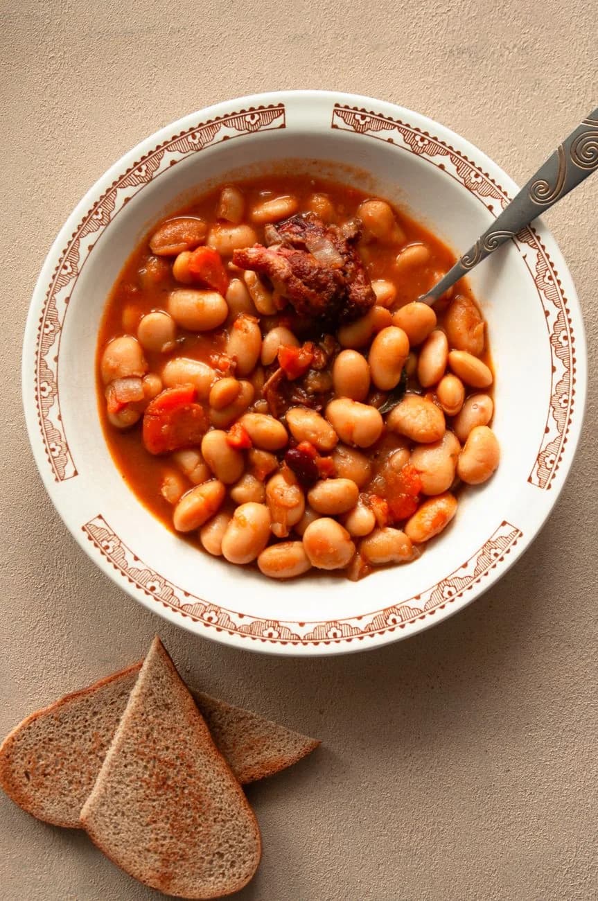 Serving inspiration for Sausage White Bean Tomato Skillet