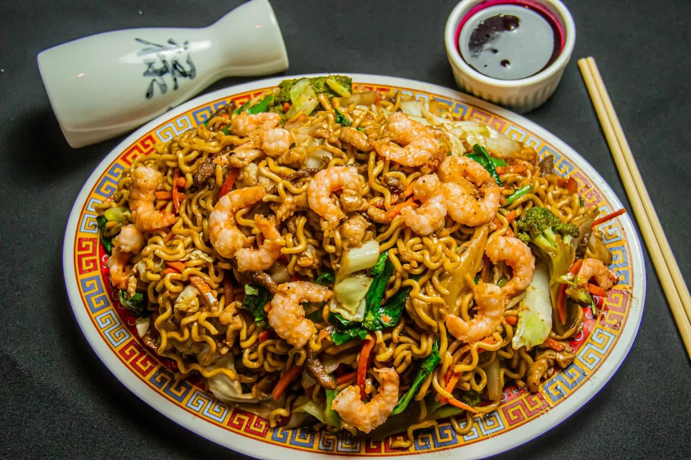 Serving inspiration for Sesame Shrimp Noodle Skillet