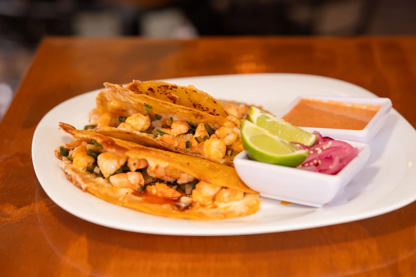 Serving inspiration for Shrimp Corn Crisp Tacos