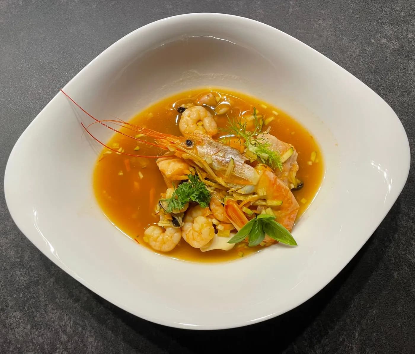 Serving inspiration for Shrimp White Bean Tomato Pot
