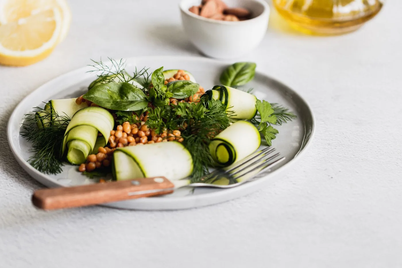 Serving inspiration for Sweet Carrot Lentil Feta Salad