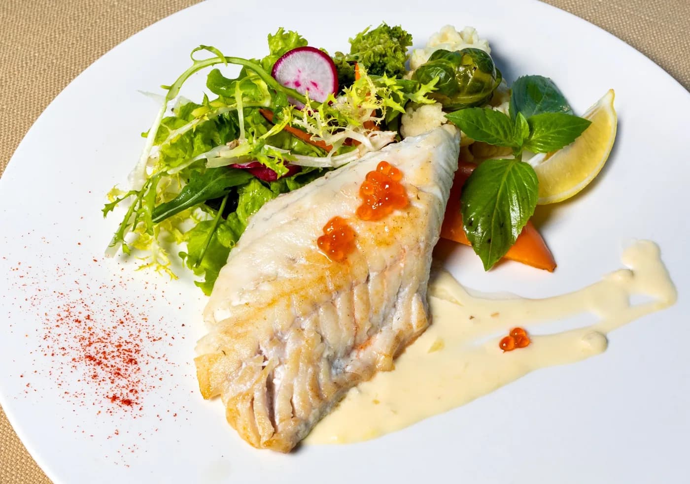 Serving inspiration for Tomato Olive Cod Bake