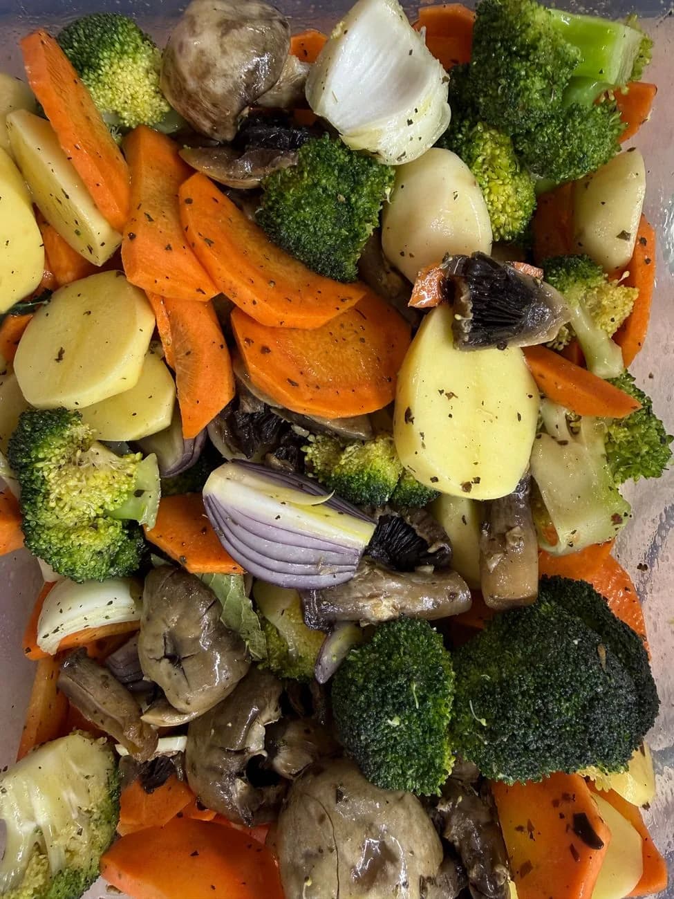 Serving inspiration for White Bean Mushroom Pepper Bake